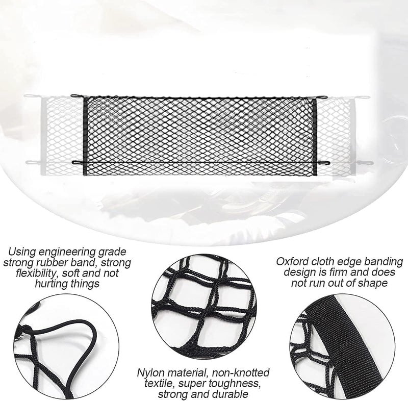 Leezhen Rear Trunk Cargo Net Compatible with Hyundai Santa fe 2013 to 2021 2022 2023 2024 2025 - Image 3
